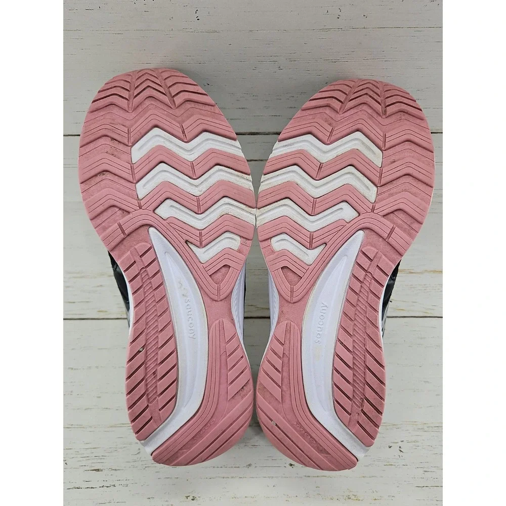 Saucony Cohesion 14 Athletic Running Shoes Womens 9.5 Wide Black Pink S10628-1